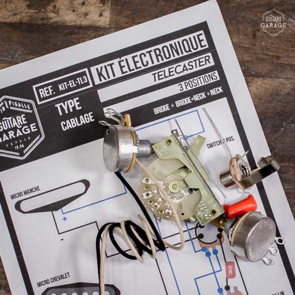 Kit electronique Guitare Garage pour Telecaster 3 positions