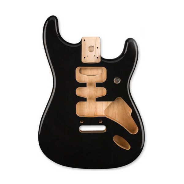 corps stratocaster Fender Deluxe Series noir brillant