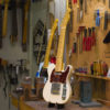Minicaster Olympic White Satin Pickguard Tortoise Standard