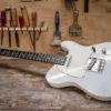 Partcaster Guitare Garage Telecaster Sonic Blue Faded Light Relic avec micros Lollar vintage et Royal T