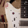 Partcaster Guitare Garage Jazzmaster Omypic White over Pink Paisley Relic Matching Headstock