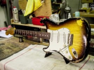 Partcaster Stratocaster Sunburst Relic Lefty by Guitare Garage