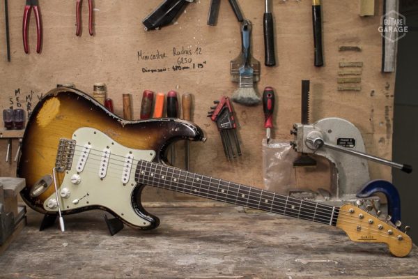 Stratocaster Sunburst 2 tons Relic Lollar Vintage Blonde