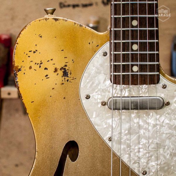 Telecaster Thinline Aged Shoreline Gold Relic by Guitare Garage