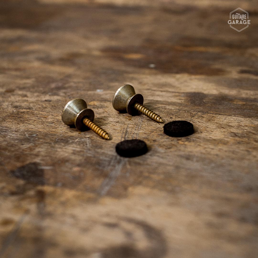 Boutons Attache Sangle Guitare Musiclily Pro 14mm - Doré, Lot De 2, Pour Guitare électrique, Acoustique, Basse