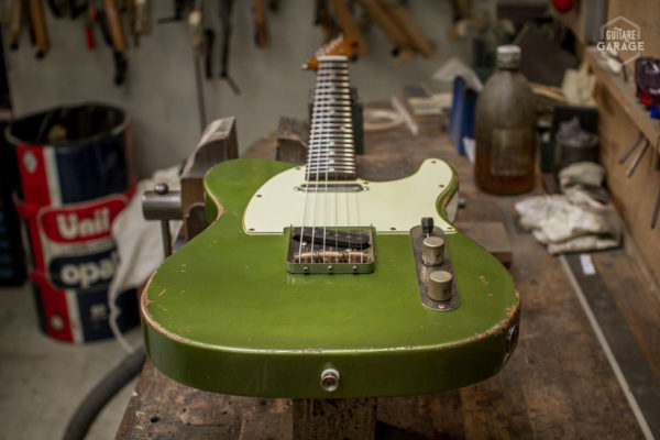 Telecaster Olive Drab Relic Lollar 52 by Guitare Garage