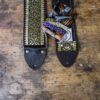 Sangle Vintage Guitare Garage Gold motif "Poinsettia" – Image 3