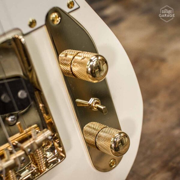 Minicaster Olympic White Gold Edition Matching Headstock