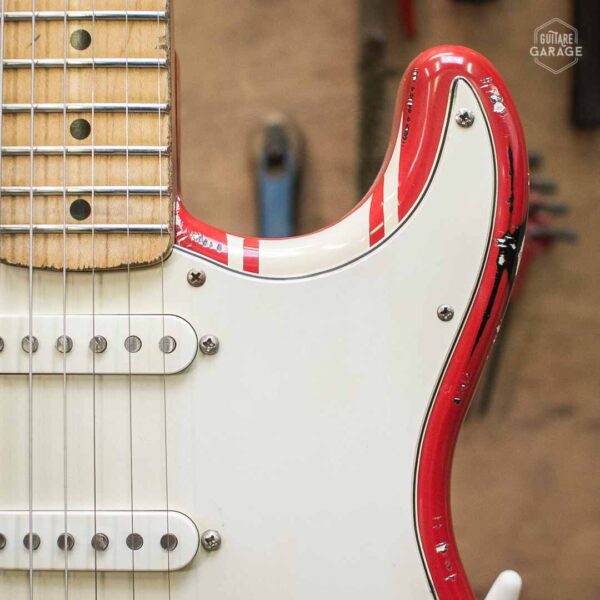 Stratocaster Hot Rod Red Over Black Relic Racing