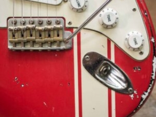 Stratocaster Hot Rod Red Over Black Relic Racing