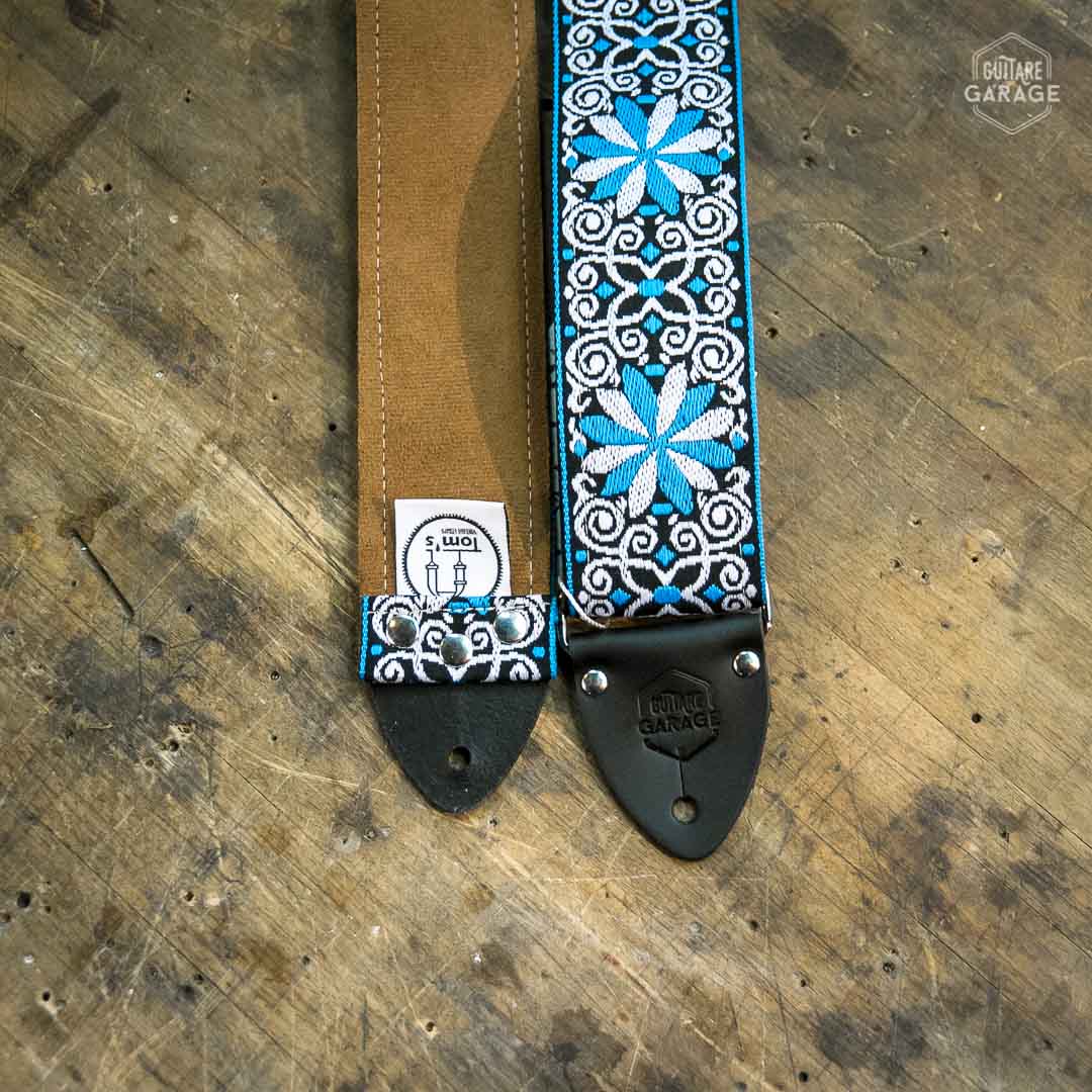 Sangle Vintage Guitare Garage Dresden blue