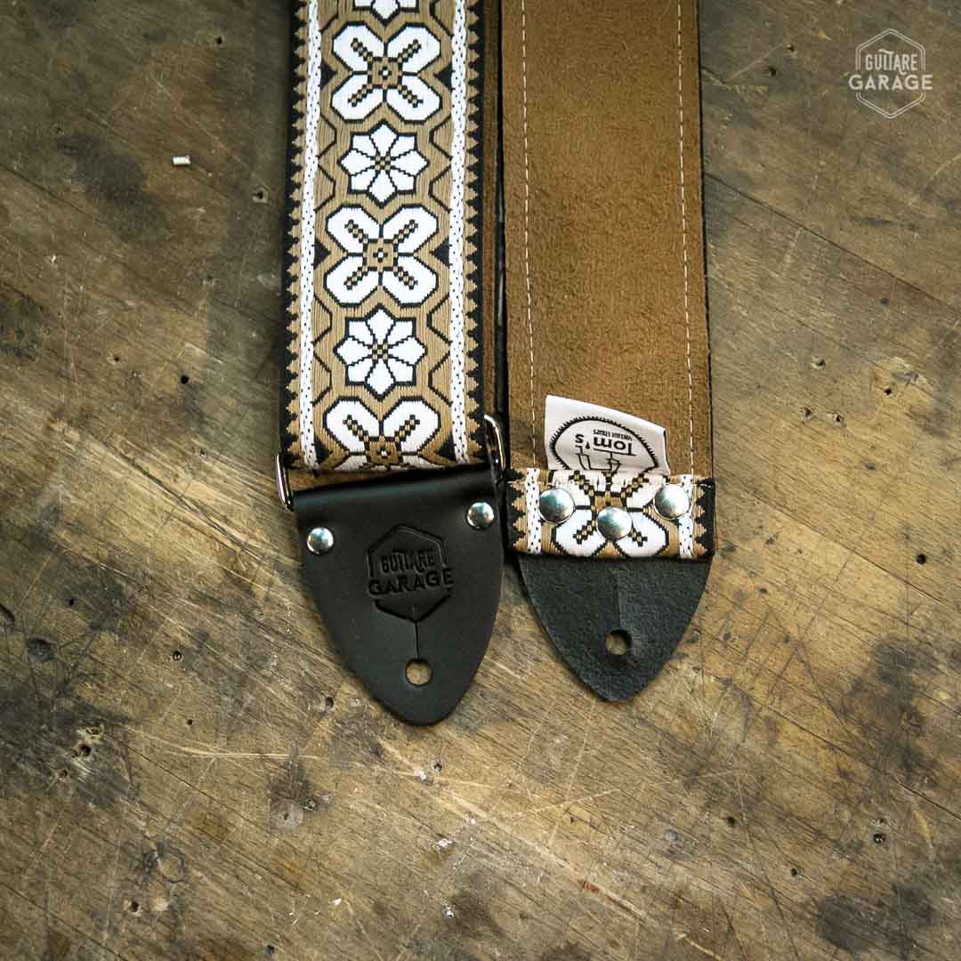 Sangle Vintage Guitare Garage Greenwich Beige
