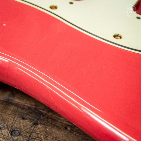 Corps Type Strat aulne Fiesta Red Light Relic by Guitare Garage