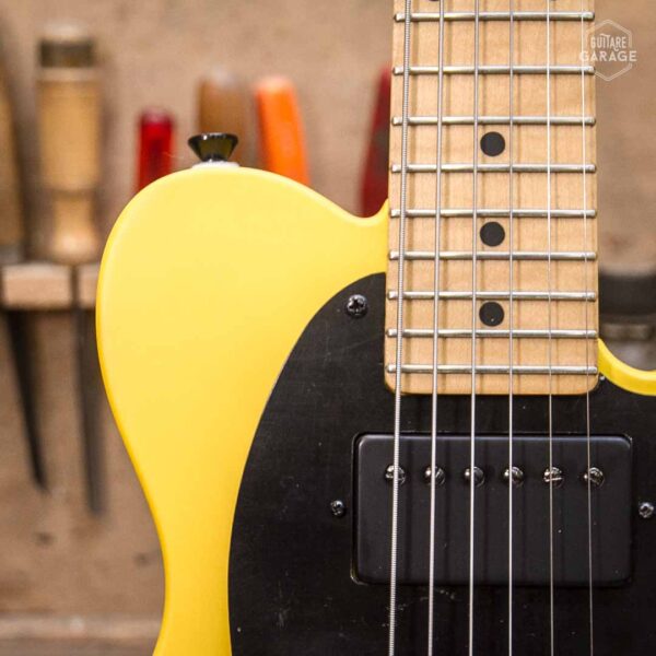 Minicaster Summer Yellow Humbucker Black Edition