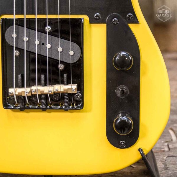 Minicaster Summer Yellow Humbucker Black Edition