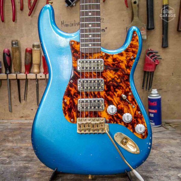 Guitare Garage Modèle S Lake Placid Blues Light Relic 3 Filtertrons Gold Edition