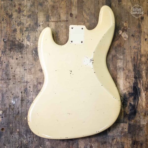 Corps Type Jazz Bass aulne Aged Olympic White Light Relic by Guitare Garage