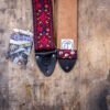 Sangle Vintage Guitare Garage Ruby Motif Peacock