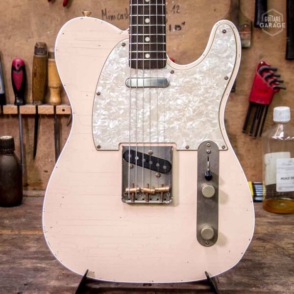 Guitare Garage Modèle T Bindings Faded Shell Pink Relic Lollar 52