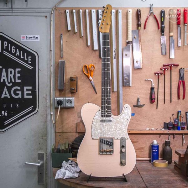 Guitare Garage Modèle T Bindings Faded Shell Pink Relic Lollar 52