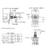 CTS® POTENTIOMÈTRE PUSH PULL AXE FENDU 6mm 500K AUDIO