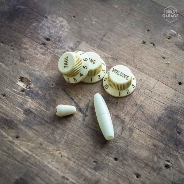 Jeu de boutons Mint Green pour Stratocaster relic by Guitare Garage