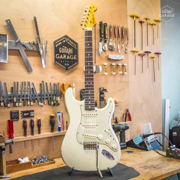 Occasion - Fender Custom Shop Strat 63 Olympic White Relic