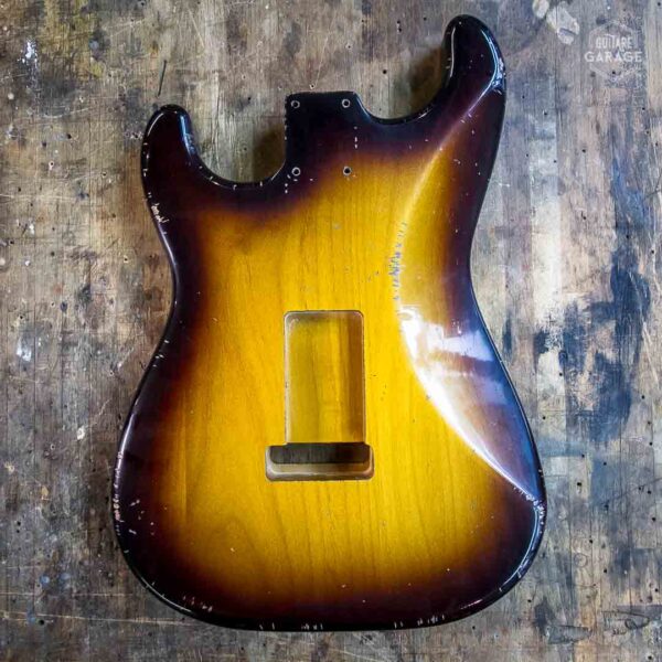 Corps Stratocaster Aulne Sunburst 2 tons Relic by Guitare Garage