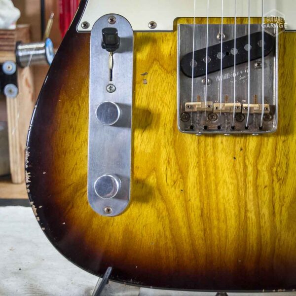 Guitare Garage Modèle T Gaucher Swamp Ash Sunburst 2 Tons Relic Hepcat Broadcaster