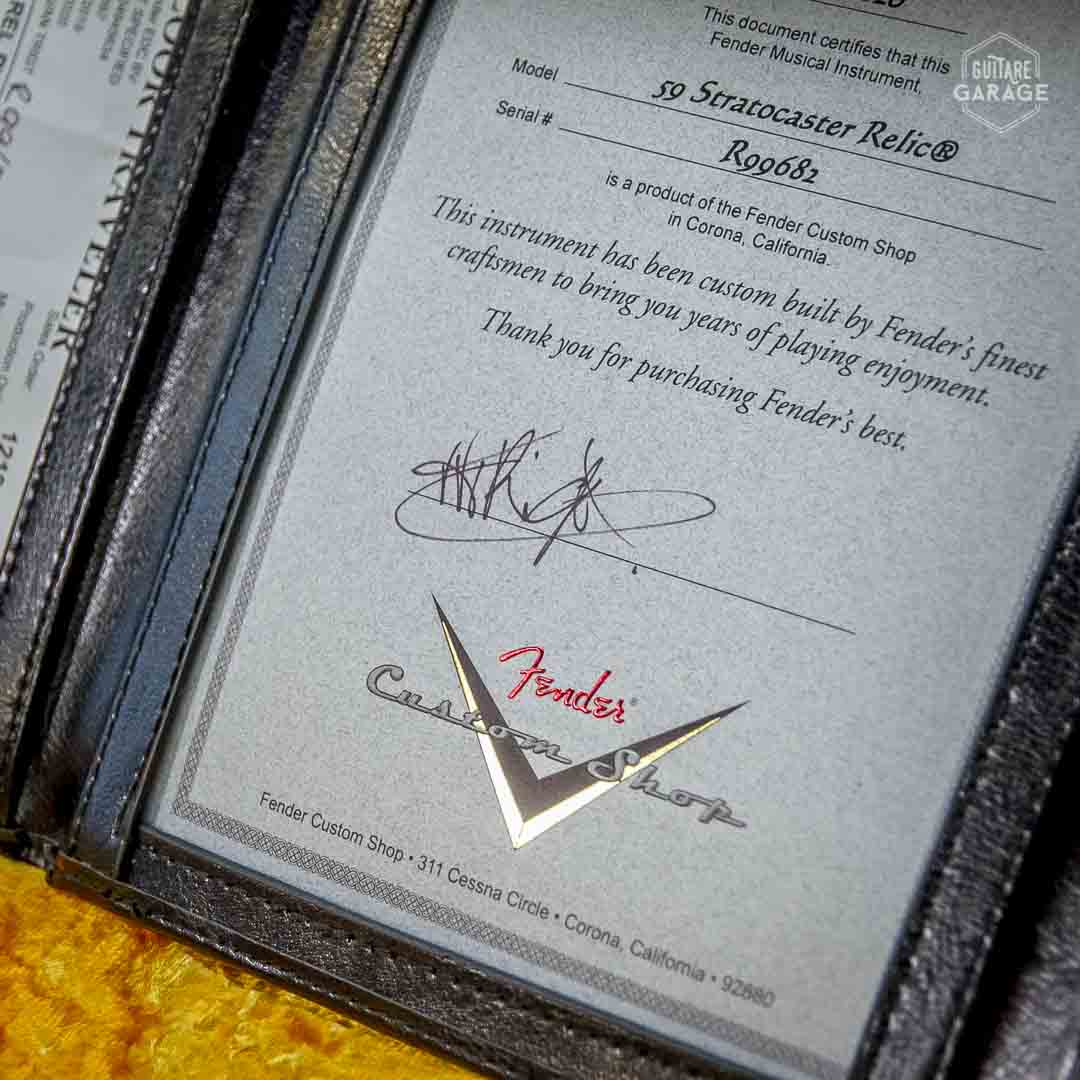 Fender Custom Shop Strat 59 Masterbuilt Van Trigt