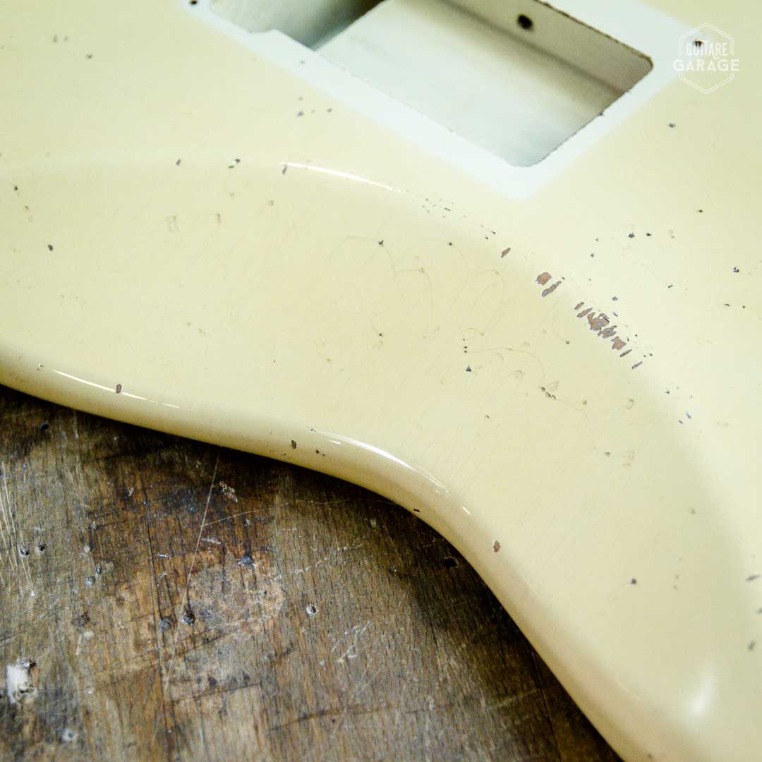 Corps Type Strat aulne Aged Olympic White Light Relic by Guitare Garage