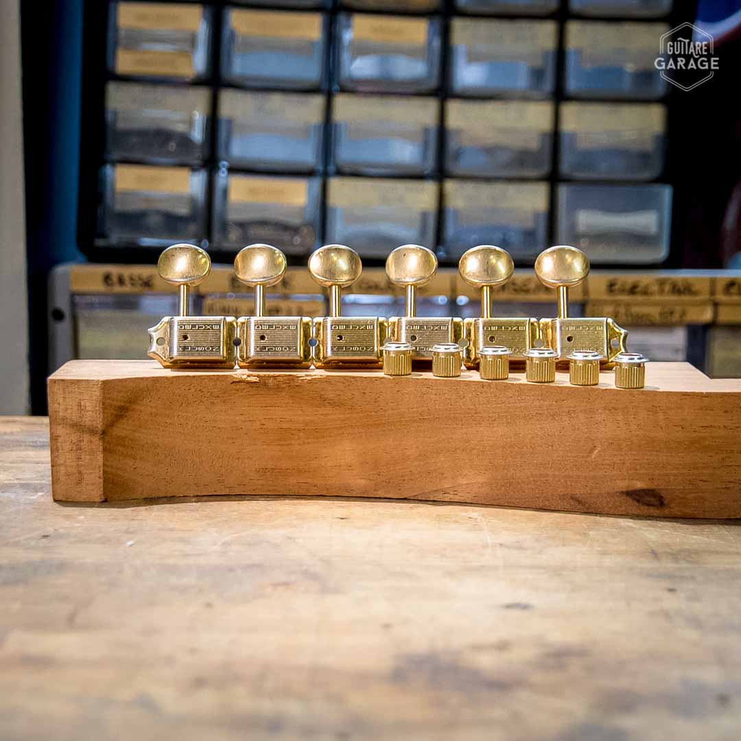 Mécaniques Kluson Gold 6 en ligne Style Vintage Relic By Guitare Garage