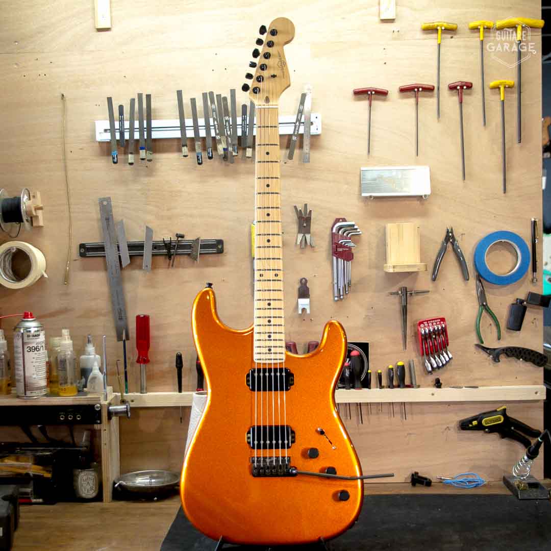 Guitare Garage Modèle S Candy Tangerine Black Series - Stock B