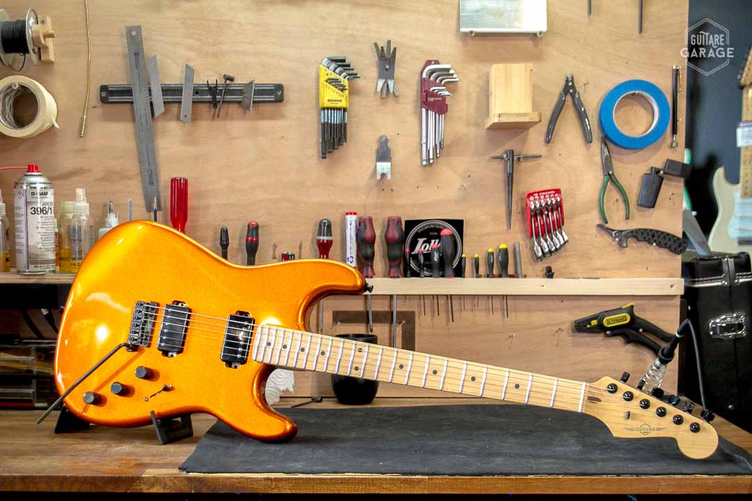 Guitare Garage Modèle S Candy Tangerine Black Series - Stock B