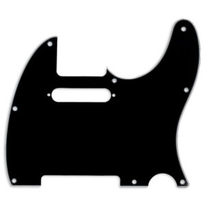 PICKGUARD FENDER® POUR TELECASTER® 8 TROUS NOIR 3 PLIS