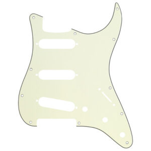 PICKGUARD FENDER® POUR STRATOCASTER SSS MODERNE 11 TROUS MINT GREEN 3 PLIS
