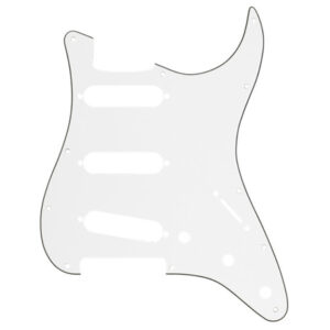 PICKGUARD FENDER® POUR STRATOCASTER SSS MODERNE 11 TROUS PARCHMENT 3 PLIS