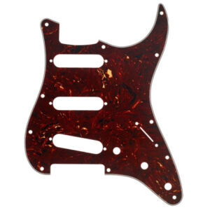 PICKGUARD FENDER® POUR STRATOCASTER SSS MODERNE 11 TROUS TORTOISE SHELL 4 PLIS