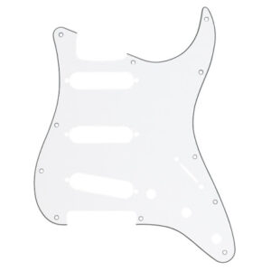 PICKGUARD FENDER® POUR STRATOCASTER SSS MODERNE 11 TROUS BLANC 3 PLIS
