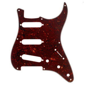 PICKGUARD FENDER® 50'S STYLE VINTAGE POUR STRATOCASTER SSS 8 TROUS TORTOISE SHELL 4 PLIS
