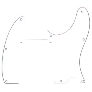 PICKGUARD FENDER® POUR TELECASTER® 8 TROUS BLANC 3 PLIS