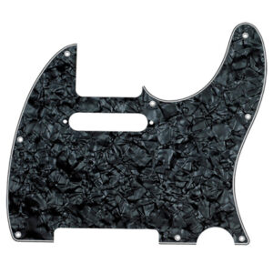 PICKGUARD FENDER® POUR TELECASTER® MODERNE BLACK MOTO 4 PLIS 8 TROUS